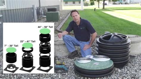 septic tank riser with electrical box|installing riser on septic tank.